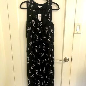 J. Jill NWT black maxi floral dress Sakura MP